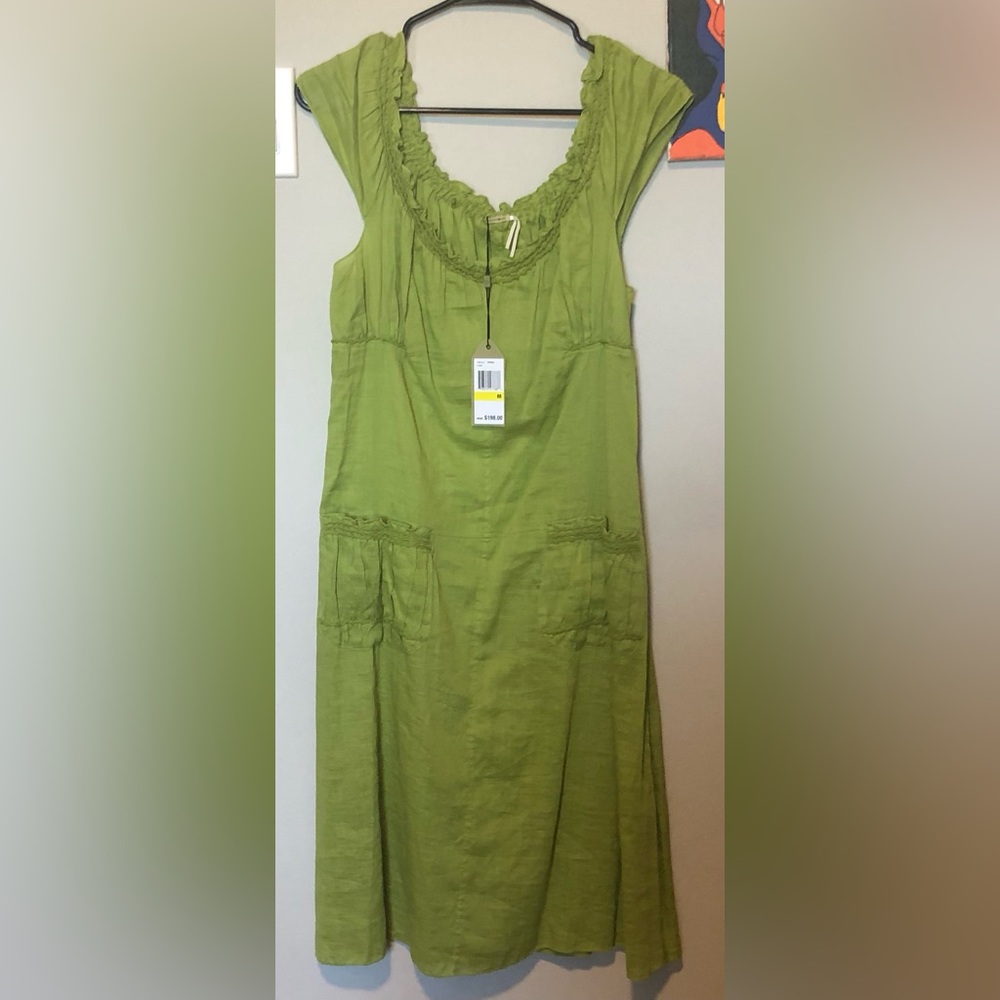 Max Studio green empire dress